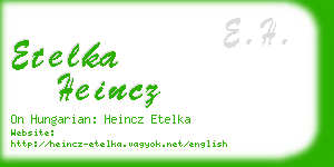 etelka heincz business card